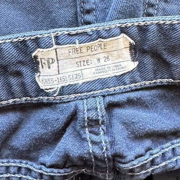 Free People Navy Blue Raw Hem Shorts. 2 for $20 - Picture 3 of 3